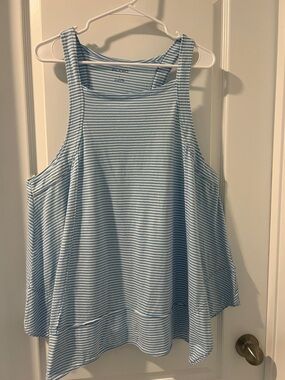 Pilcro Blue and White Striped Swing Tank